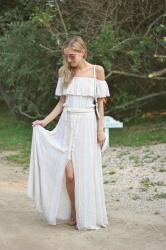 OFF THE SHOULDER MAXI DRESS + LINK UP