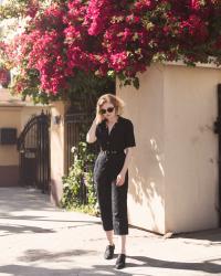 Black Eyelet and Bougainvillea