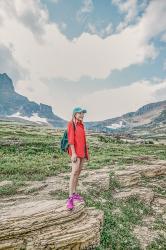 Beautiful Nature At Logan Pass Glacier National Park In Summer