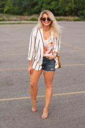 Striped Blazer + Cutoffs.