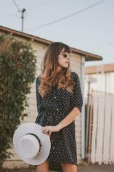 How to Style a Polka Dot Shirt Dress