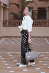 Polka dot trousers