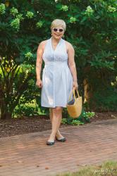 Blue & White Striped Dress