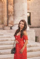 Nakd red lace dress | sukienka midi w stylizacji na wesele i mój ulubiony czerwony kolor