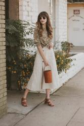 A Neutral Summer Outfit Featuring Fall Trends
