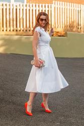 Channelling My Inner Marilyn Monroe in a White 1950s Style Dress #iwillwearwhatilike