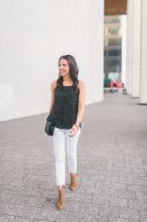 Black Cami & Brown Booties