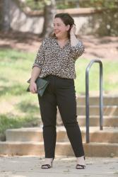 What I Wore: Leopard Print Blouse