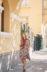 PERSIAN PRINT DRESS FOR FALL