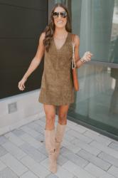 Suede Shift Dress