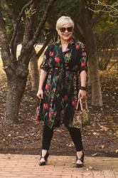 Botanical Print Wrap Dress & Linkup