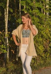 407. Cardigan i croptop? Jesienna stylizacja. ♥