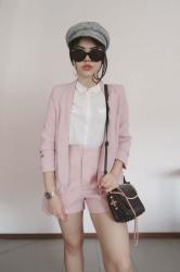 Look: Blazer rosa