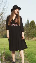 Embroidered Midi Dress