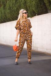 Anthropologie Leopard Trouser Set