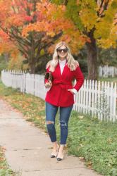 Red Wrap Coat 