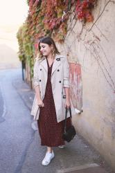 Trench et robe longue