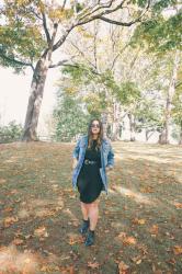 Styling A T-Shirt Dress For Fall