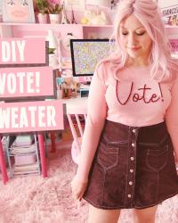 DIY vote sweater