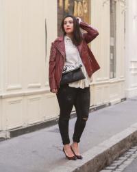 Look ✘Le cas du perfecto clouté, un look d'automne féminin