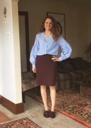 A Great Fall Color Combo: Light Blue and Dark Red