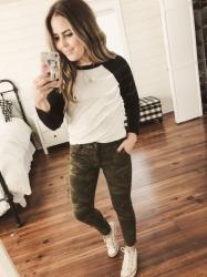 12 ways to style camo pants for fall.