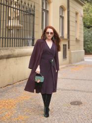 Purple DIY Coat and Purple Dress