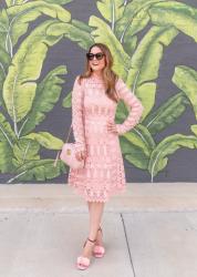 Temperley London Pink Lace Dress