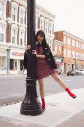 Red Tweed Dress 