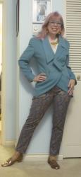 Blue Blazer and Wallpaper Pants