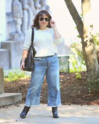 What I Wore: Cropped Wide-Leg Jeans