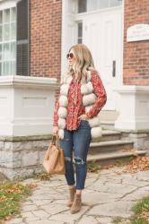 Cozy in a Faux Fur Vest 