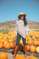 Petite Poncho For Under $25 + Pumpkin Patch
