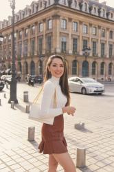 Turtleneck + Skirt Look from Paris