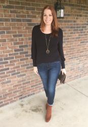 Black top with awesome sleeves!