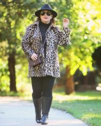 What I Wore: Chico’s Leopard Print Faux Fur Coat