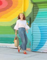 Fall Staple Under $50: Cropped Wide Leg Denim and Bell Sleeve Top