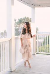 Pretty in pleats // Nursing-friendly wedding style