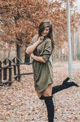 KHAKI SHIRT DRESS || NAKD.COM ♥