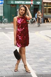 Red Sequined dress