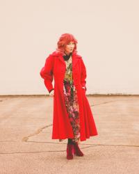 Eva Trends Floral Silk Dress & Velvet Booties: Walmart Ninja