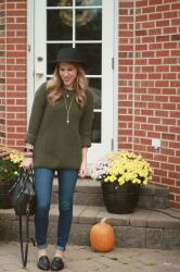 Olive Sweater & Mules & Confident Twosday Linkup 