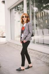 BEST BLACK PLAID BLAZER