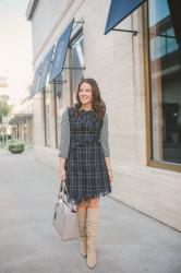 Navy Tweed Dress