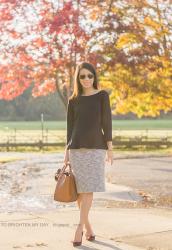 Subtle Peplum & Marled Knit