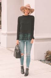 Long Plaid Flounce Hem Top + Gift Guides