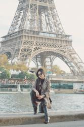 Look do dia - Leopard print - Torre Eiffel 