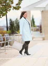 What I Wore: Ice Blue Skirt Suit