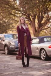 The Burgundy Duster Coat