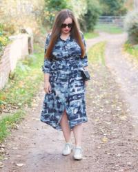 Art Print Shirt Dress Outfit